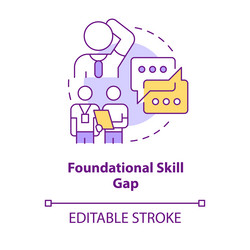 Skills gap analysis concept icon Royalty Free Vector Image