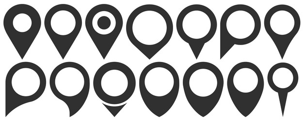 Map Pointer Location Icons vector image
