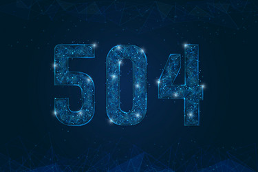 abstract isolated blue image of http error 504 vector image