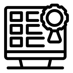 computer showing quality control with check marks vector image