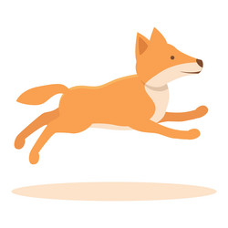 Jumping dingo dog icon cartoon australia vector