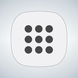 Navigation button for apps isolated on modern vector