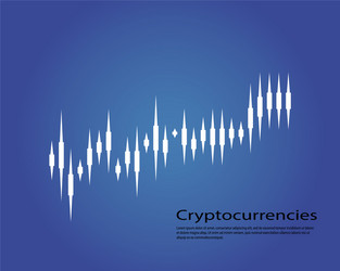 Graph of cryptocurrency graphics and analytics vector