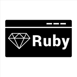 ruby code icon isolated on white background vector image