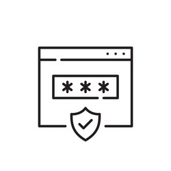 secure browser connection web page password vector image