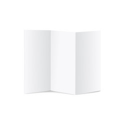 a4 trifold blank leaflets or brochures mockup 3d Vector Image