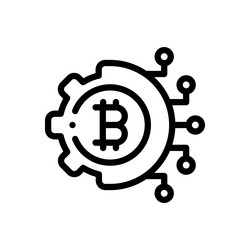 cryptography icon thin linear style design vector image
