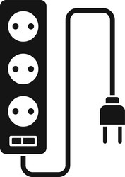 electric extension cords icon simple style vector