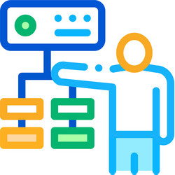 gradual algorithm icon outline vector image