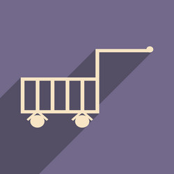 flat with shadow icon and mobile application vector image