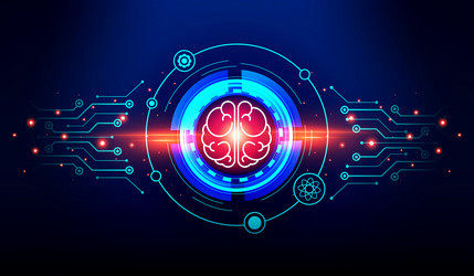 artificial intelligence and data science icon vector image