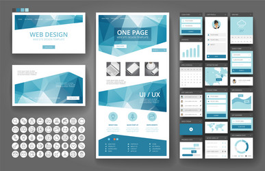 Modern Website Header & Interface Elements vector image
