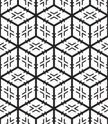 cubes and crosses shape abstract seamless pattern vector image