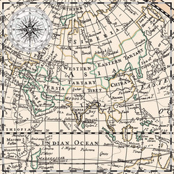 old map of the eastern hemisphere planet earth Vector Image