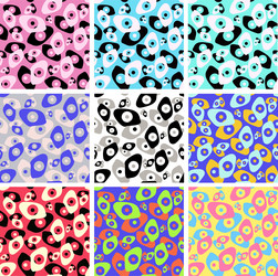 9 abstract repeating patterns vector image