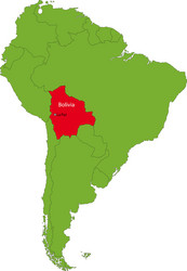 bolivia map vector