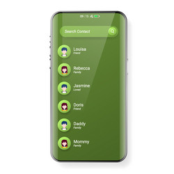 red user interface smartphone reply message vector image