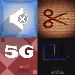 set of abstract backgrounds with different web vector image