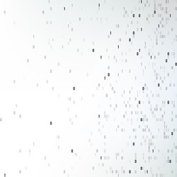 binary code background with numbers one vector image