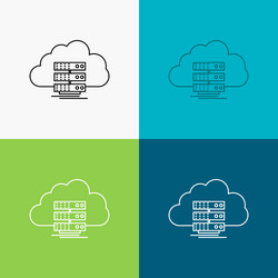 cloud storage computing data flow icon over vector image