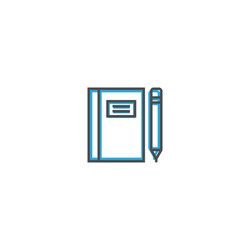 Notebook icon design essential vector