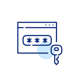 built-in password manager in internet browser vector image