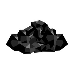 Black minerals from the minecoal which is mined vector