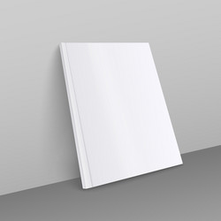 blank white magazine realistic mockup a4 format vector