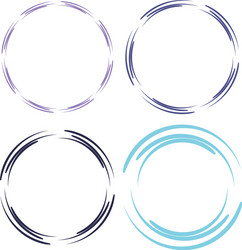 Color abstract circles set isolated on white vector