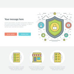flat line business concept web site header vector image
