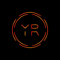Yr logo design template initial circle letter Vector Image