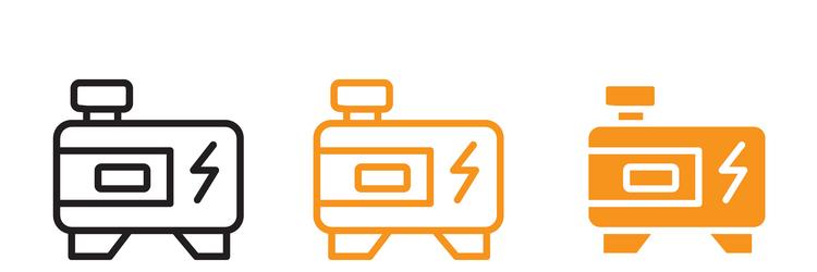 portable power generator icon set backup energy vector image