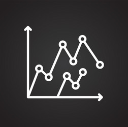 graph line icon on background for graphic and web vector image