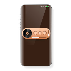 Mobile app music player user interface floating vector