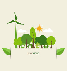 nature banner paper with trees vector