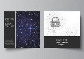 minimal layout of two square format vector image