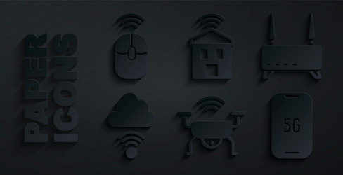 Set smart drone system router and wi-fi signal vector