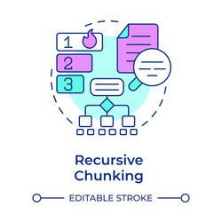 recursive chunking multi color concept icon vector image