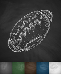 rugby ball icon vector