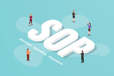 Sop standard operating procedure big text word vector