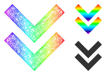 spectrum hatched gradient shift down icon vector image