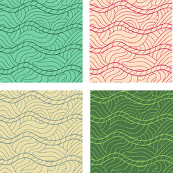 abstract seamless patterns set vector image