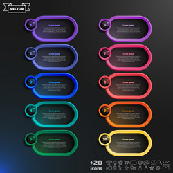 Infographic design list with colorful circles vector