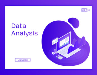 concept website business strategy analysis data vector image