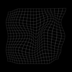 distorted square grid warped mesh texture vector image