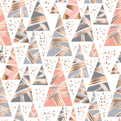 hand drawn triangle christmas tree pattern vector image