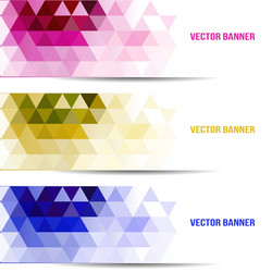 set abstract background with triangle vector image