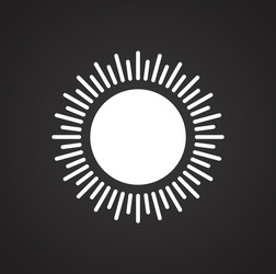 sun icon on background for graphic and web design vector image