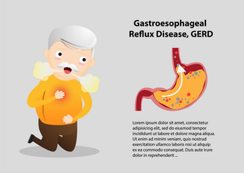 Gastro-esophageal reflux disease gerd vector