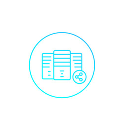 mainframe server shared hosting icon vector